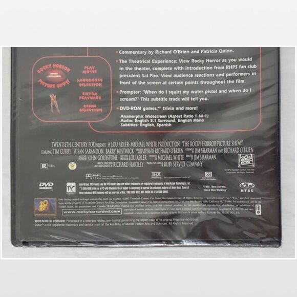 Vintage 2002 New DVD The Rocky Horror Picture Show Sealed NWT VTG Y2K - Picture 8 of 9